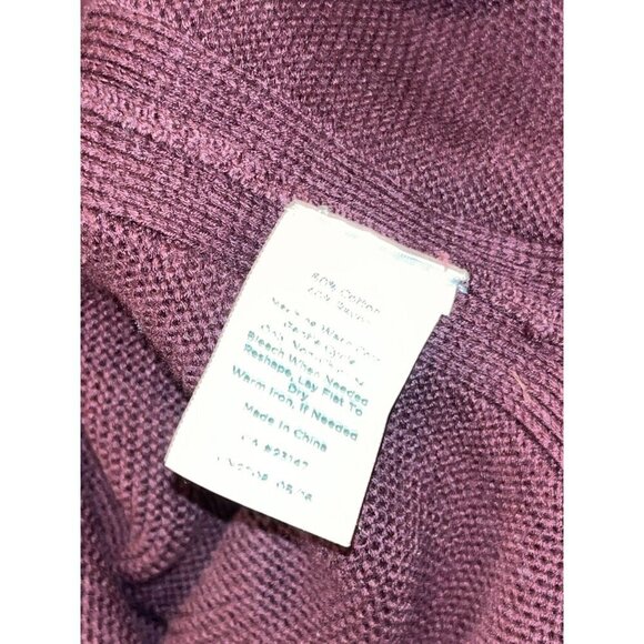 Talbots Burgundy V-Neck Long Sleeve Knit Pullover Sweater Women's Size L - Picture 8 of 9